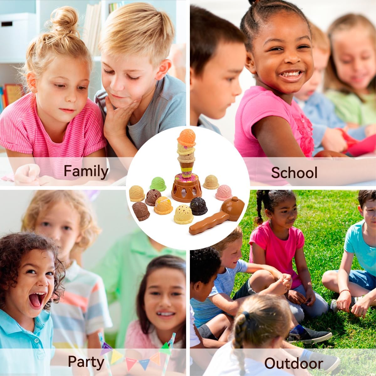 Jeux d'empilage de crème glacé - Kids Outdoor Kitchen Accessories avis et prix